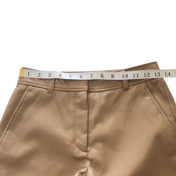 Aritzia Babaton Command Cropped Faux Leather Pant Tan size 4 - Picture 11 of 15